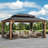 Horizon 12 ft. x 16 ft. Hard Top Gazebo With Solar Self Powered LED Lights, Mosquito Netting and Canopy Hook-108206372