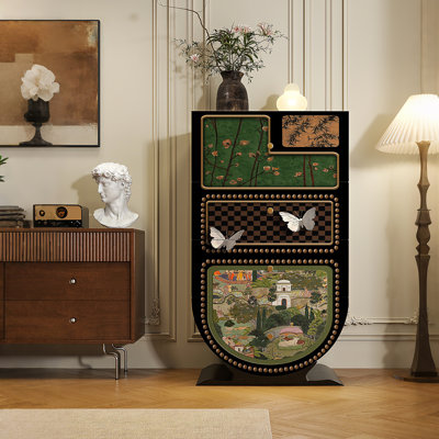 Armoire d'appoint moderne en bois massif