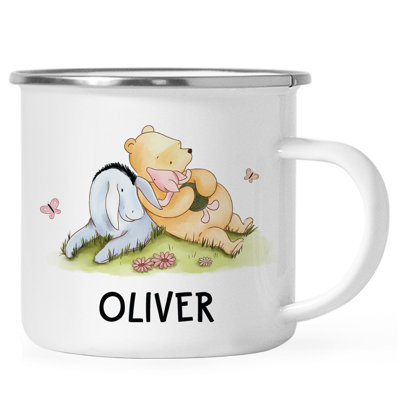 Custom Winnie The Pooh Mug With Name, Kids Hot Cocoa Cup, Pooh, Eeyore & Piglet, Christmas Gift, Steel