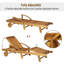 195cm Long Reclining Acacia Single Chaise