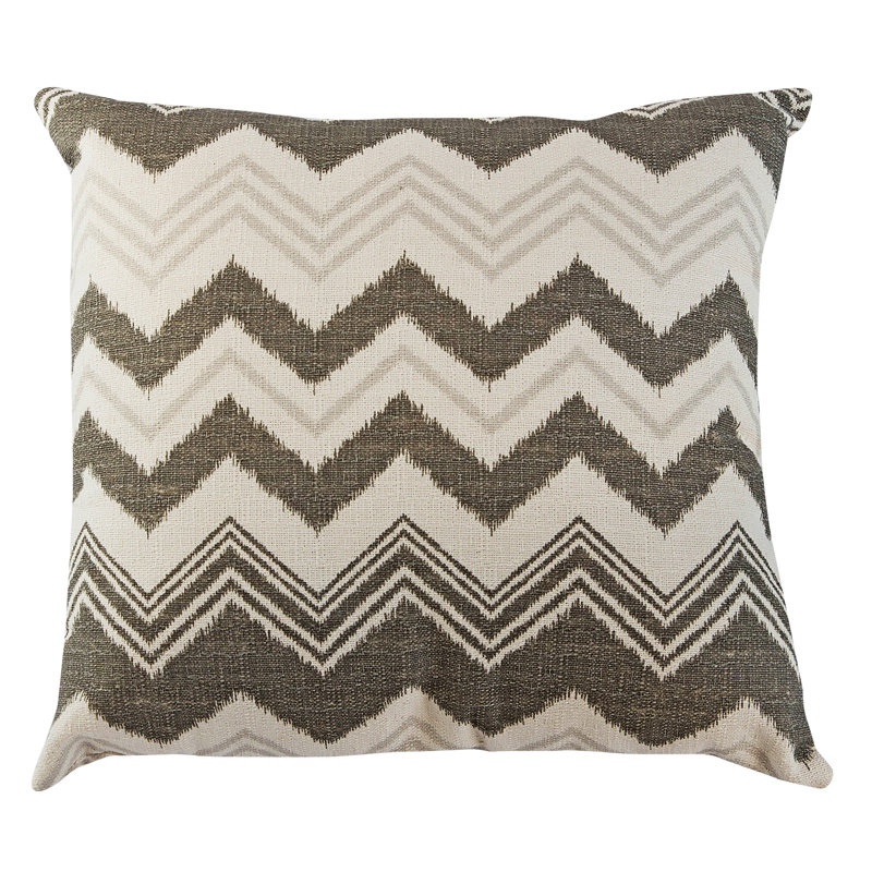  Coussin en coton Zigzag, Mauve, H 20 po x l 20 po