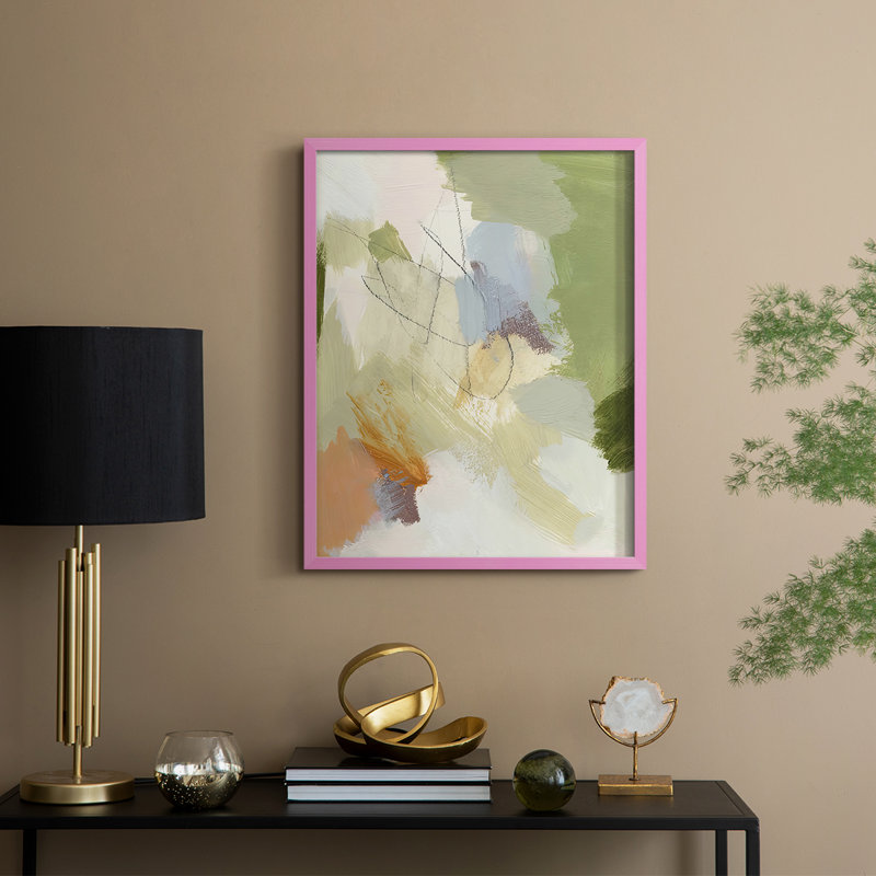 Verdure II Framed Print - Solid Wood, H 21 po x l 17 po, Rose