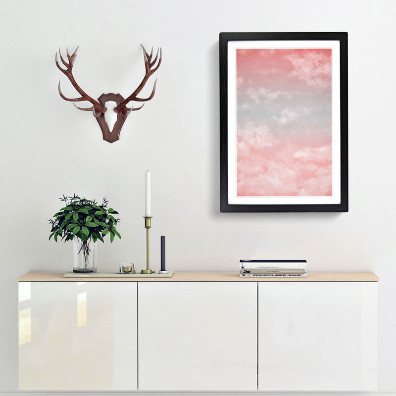 Through the Clouds in Abstract - Framed Print, Black, 76cm H x 50cm W x 2cm D