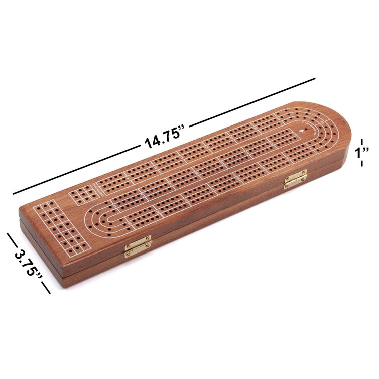 Unique Wooden Cribbage Boards Upgraded Classic 3-Track Cribbage Board Set  Pocket-sized Portable Travel Board Game For All Ages