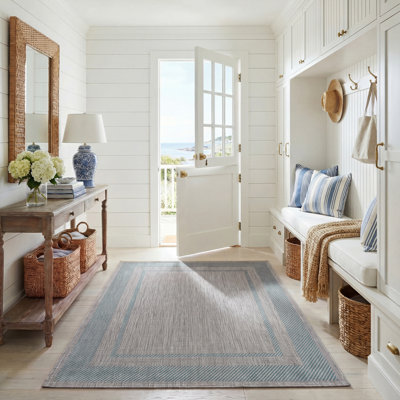 Courtyard Power Loom Performance No Pattern Indoor Rug