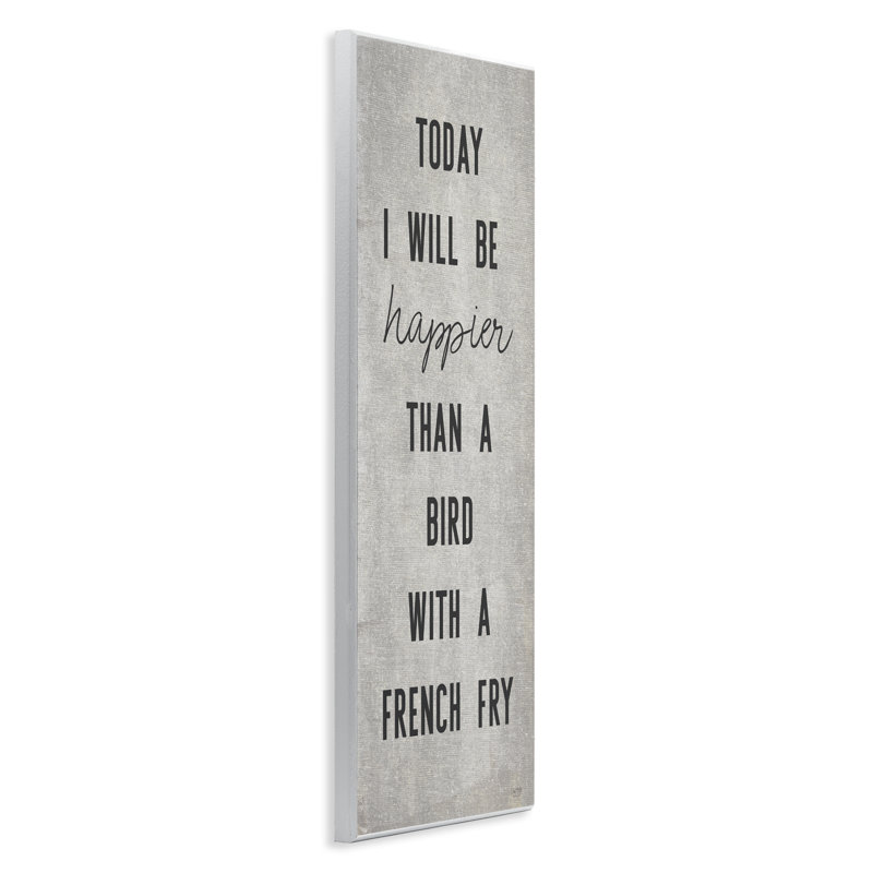Oiseau avec une frite, plaque murale, design par Lux + Me Designs