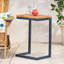 Table d'appoint moyenne - surface en sapin naturel et élément en métal avec des matériaux en fer