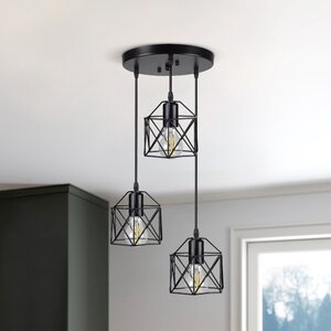 17 Stories Ilanit 3 - Light Black Shaded Pendant & Reviews | Wayfair