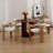 Wooden Upholstered Barrel Dining Chairs-1279083840