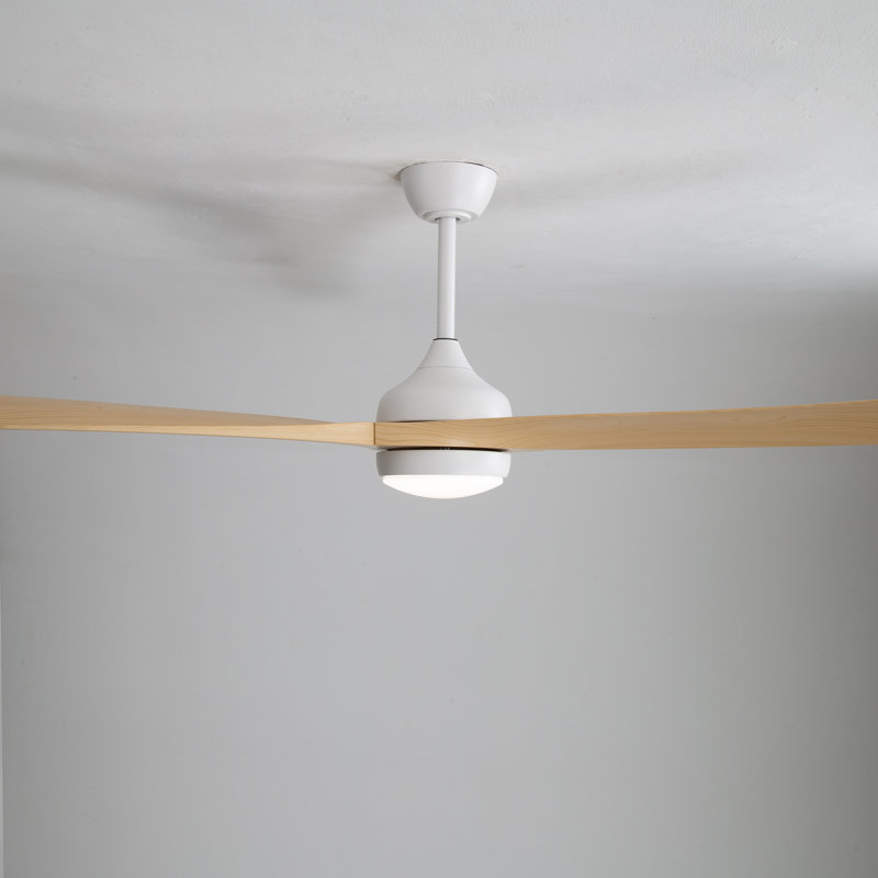 52'' Ceiling Fan With Lights And Remote Control, Yellow, White