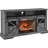 60 Inch Electric Fireplace Entertainment Center With Door Sensor-Dark Rustic Oak-1838639261