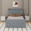 Lit double en bois avec lit gigogne et trois tiroirs de rangement-11556225