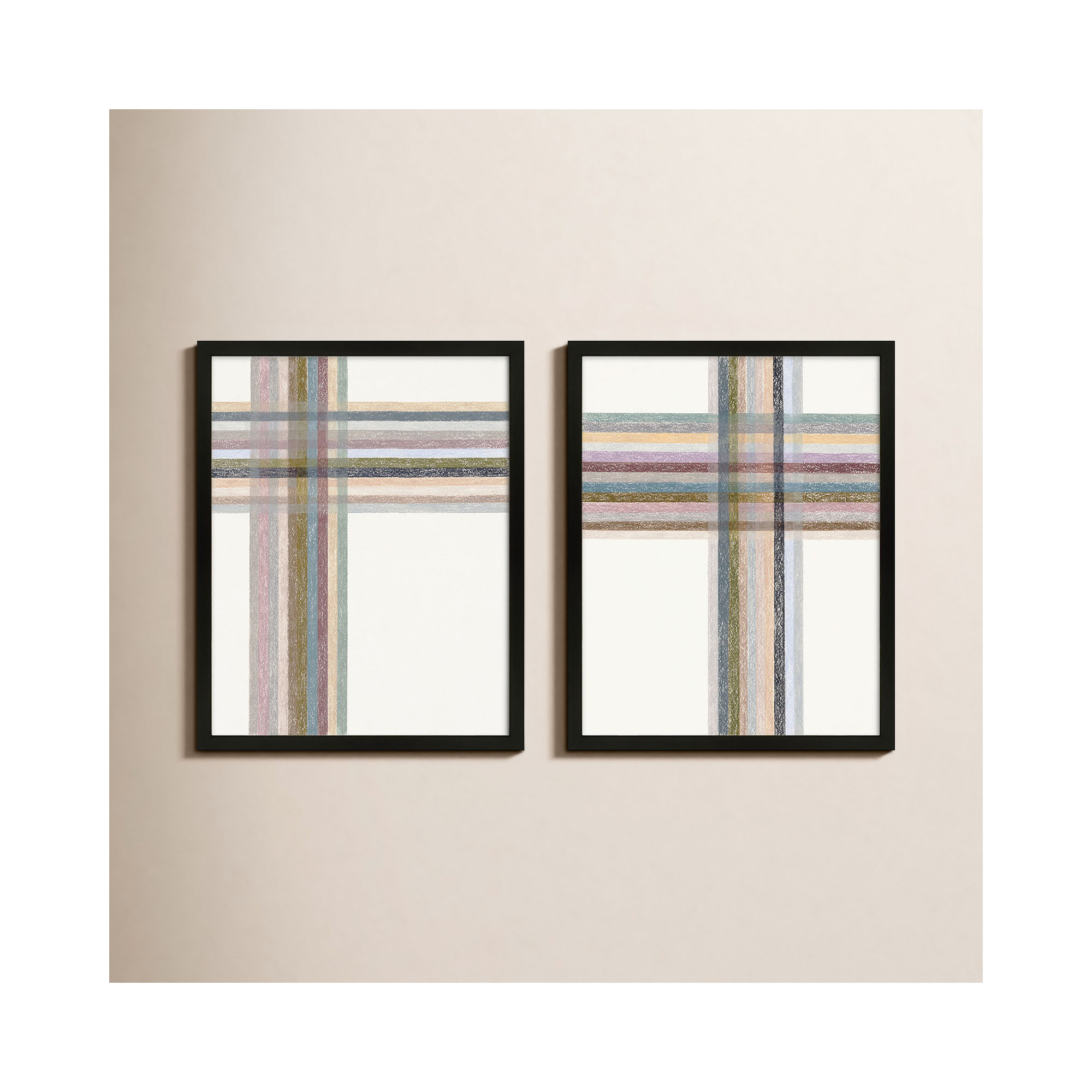 Intersections: Vertical by Beth James, Black Framed, 20" W x 25" H