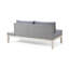 Canapé modulaire à 2 places Loft gris avec structure en bois d'acacia-129458273