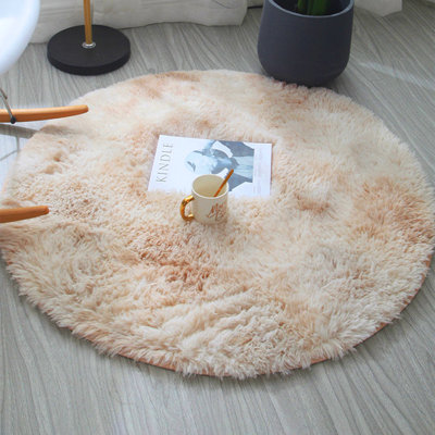 Tapis de zone crème fait main abstract round Sperber