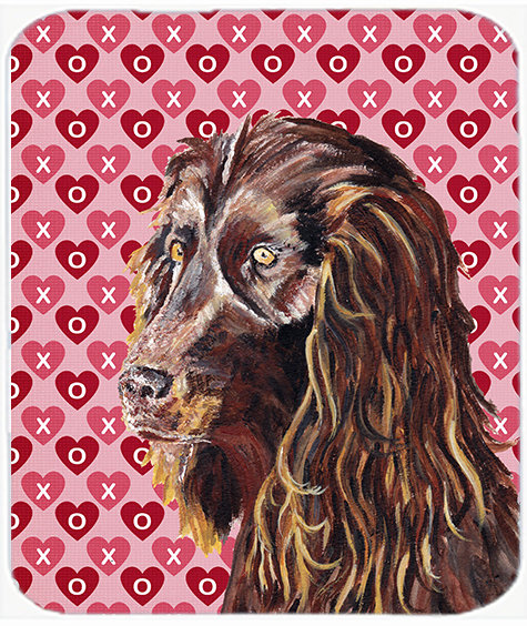 Planche à découper en verre saint-valentin boykin épagneul caroline