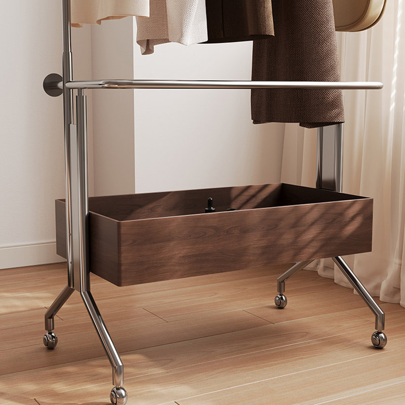 Premium Solid Wood Coat Rack Stainless Steel