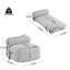 Fauteuil à billes d'intérieur pliable, gris clair