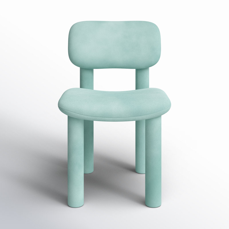 Chaise d'appoint en velours Baldes Performance, Bleu pâle