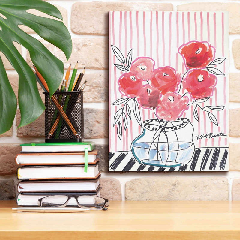 «Rose à lèvres» par Kait Roberts, estampe numérique sur toile, H 16 po x l 12 po x P 0,75 po