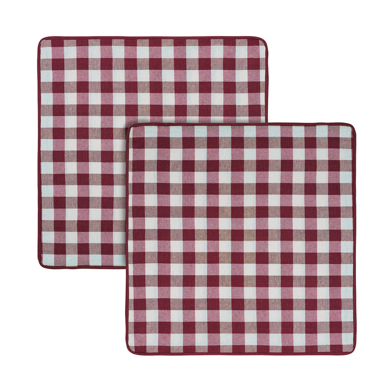 Outdoor 10'' Loveseat Cushion Cover, Burgundy