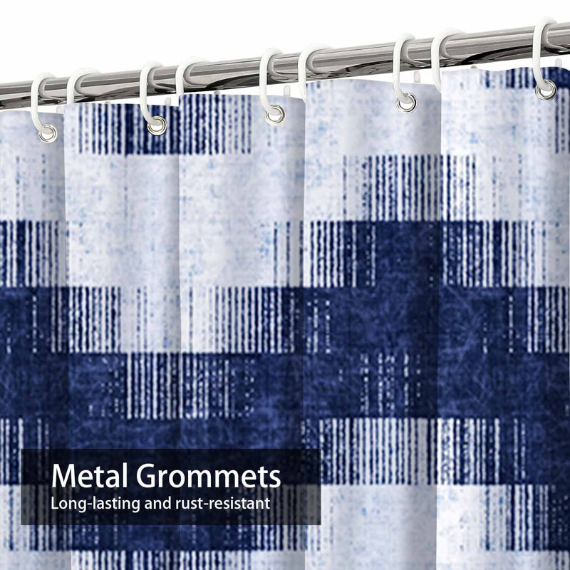 Rideau de douche Chevron Ikat, L 72 po x l 84 po