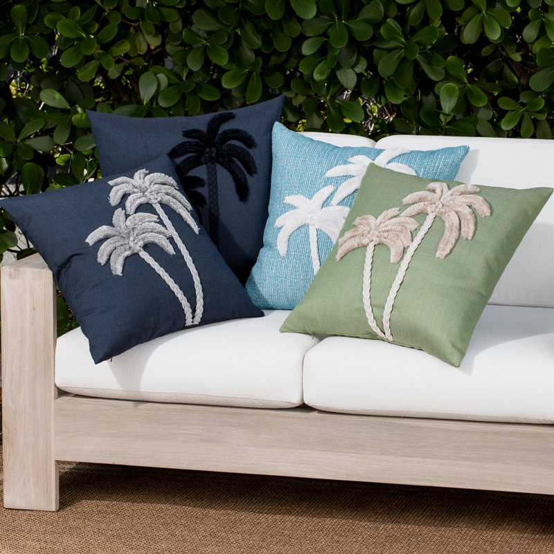 Escape Square Performance Pillow Cover & Insert, Indigo