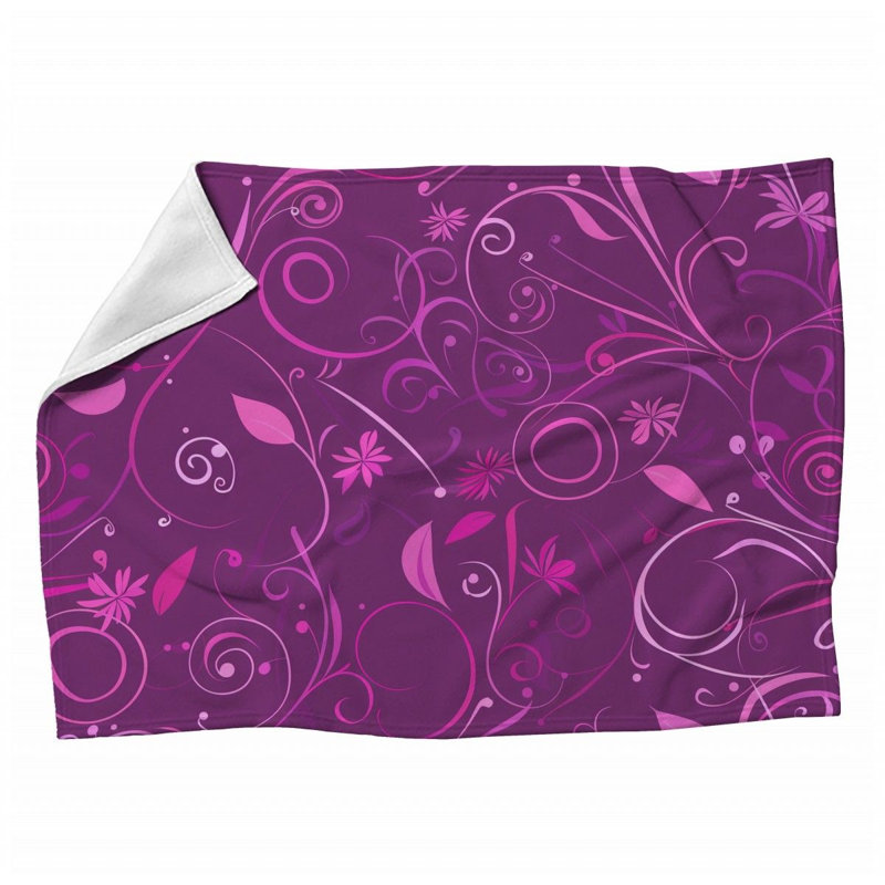 Jeté floral en molleton - Jetés d'art pour canapés ou lits, L 50 po x L 60 po