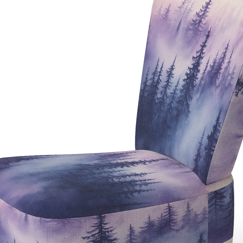 Chaise rembourrée Forest - Chaise d'appoint Misty Pine Forest, Side Chair Armless