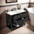 36" Solid Wood Bathroom Vanity with Ceramic Sink - 4 Drawers, ?Easy Assembly-825687466