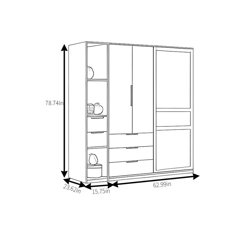 Loken, H 78,74 po x l 78,74 po x P 23,62 po