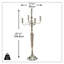 Candélabre en métal 5 lumières H 41,3 po