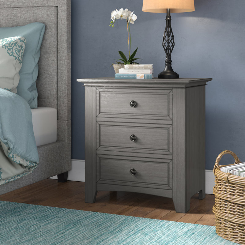 Kingery 28'' W Nightstand, Antique Gray