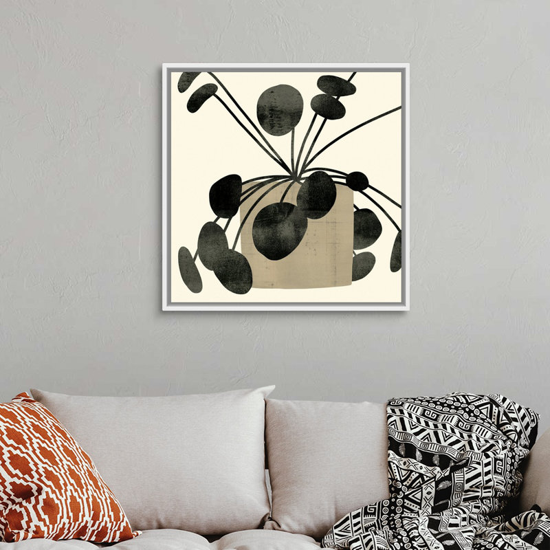 Art mural sur toile Plantling IV, Toile avec cadre blanc, H 32 po x l 32 po