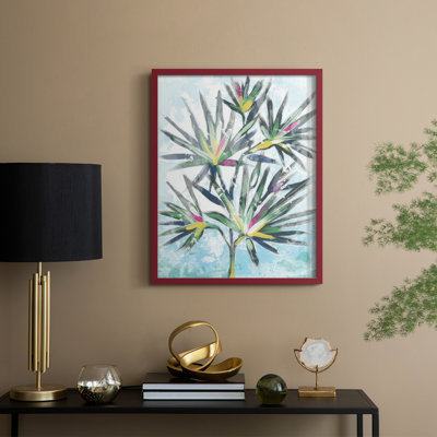«Candy Palm Fresco III», reproduction encadrée - bois massif