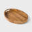 Handcrafted Acacia Wood Oval Brown Serving Tray