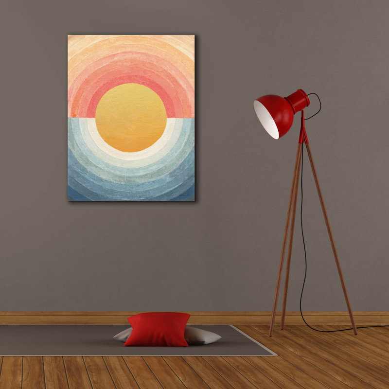  «Retro Vibes Abstract» par Danhui Nai, art mural sur toile, H 34 po x l 26 po