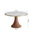 Table de cuisine luxueuse à base en bois massif et à garniture dorée Luxury Thicken Stone pour 2 à 8 personnes-741838039-741838040