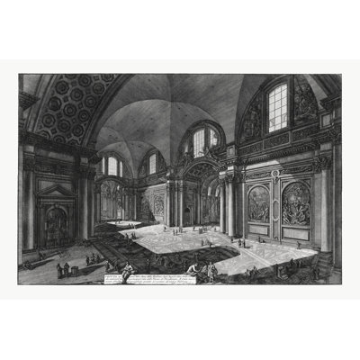 Veduta Interna Della Chiesa Madonna by Piranesi - Wrapped Canvas Art Prints