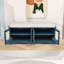 Banc de rangement avec coussin, tablettes réglables et portes en rotin tissé-312129026