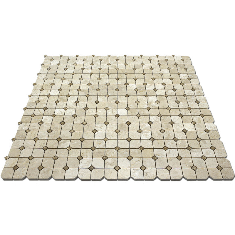 MOSAIQUE HEXAGONAL DE 2 po POLI, Crème Nouva