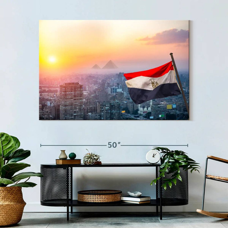 Borges Urban Egypt Flag, 34" H x 51" W