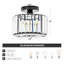 1 - Light Dimmable Crystal Drum Semi Flush Mount in Black-863158133-845498494