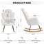 Fauteuil oscillant rembourré en tissu 055-Teddy
