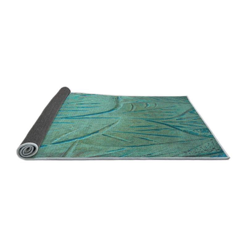 Tapis bleu sarcelle Dingman, Rond 4 pi