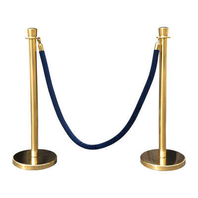 VIP Crowd Control Rope Stanchion (2 Taper Top/Flat Base + 6' Rope)