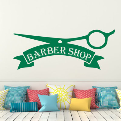 Décalcomanie murale magasin barber