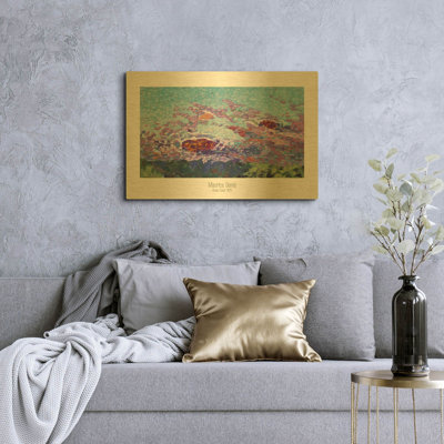 'Maurice Denis, Ocean Coast 1870' By Design Fabrikken Gold Metal Wall Art, 36" x 24"