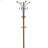 73" Tall Chrome And Wood Coat Rack-1987971523