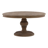 47" Mango Solid Wood Pedestal Dining Table